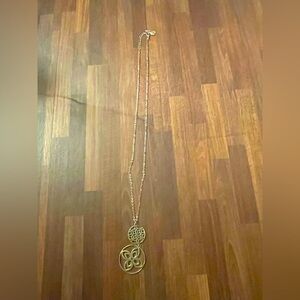 Elegant Gold Tone  Pendant Necklace